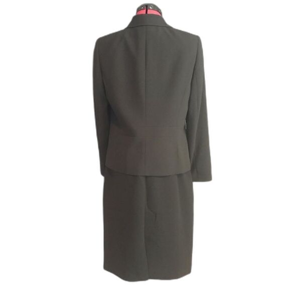 Kasper Skirt Suit Women's Size 10 Black 2-Piece Set Blazer & Skirt Waist Beading - Picture 4 of 9